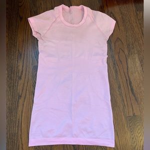 Pink Lululemon swiftly tech shirt